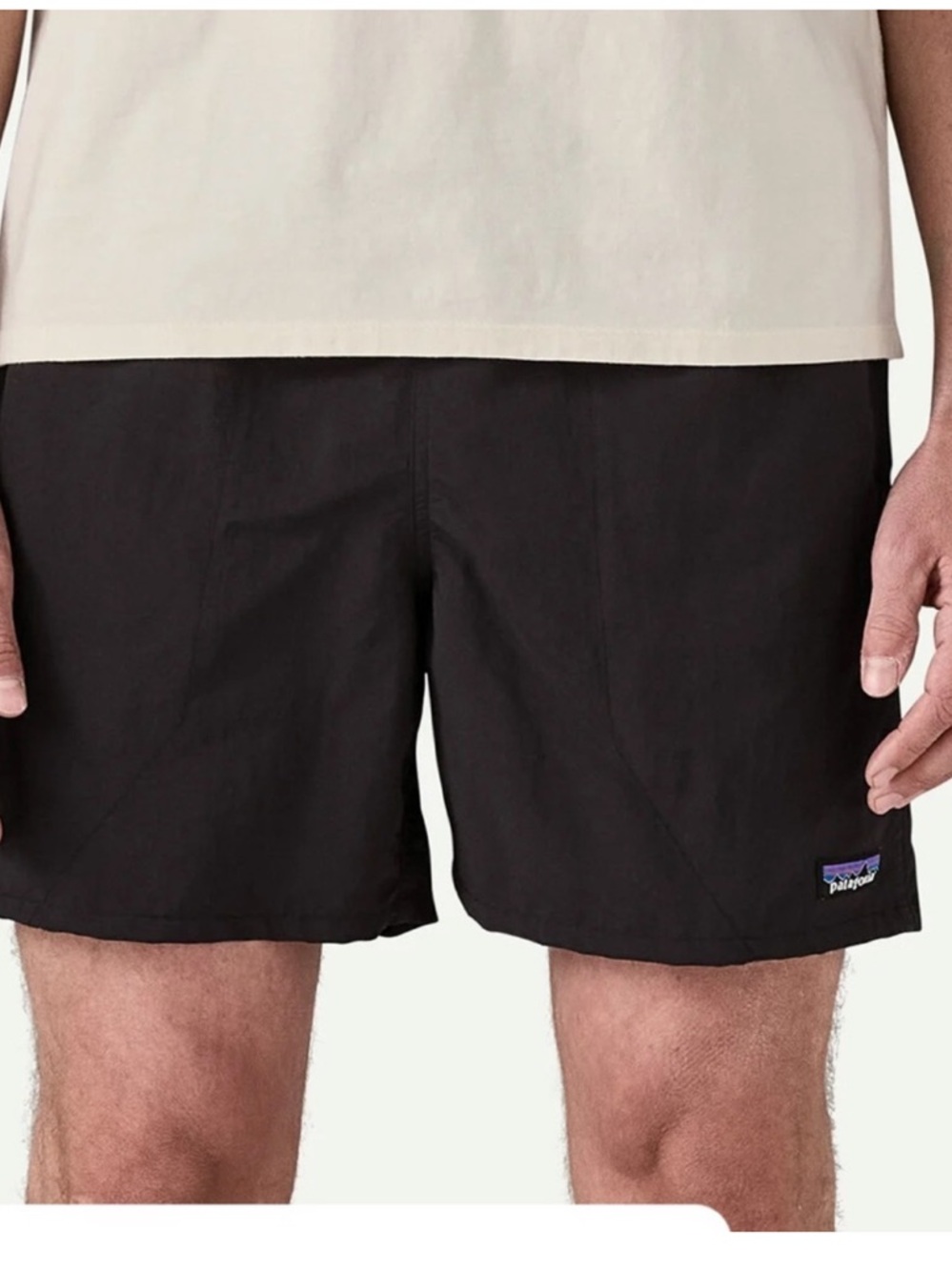 Patagonia - Mens - XXL 5" - Black Baggies Shorts net lined drawstring pristine